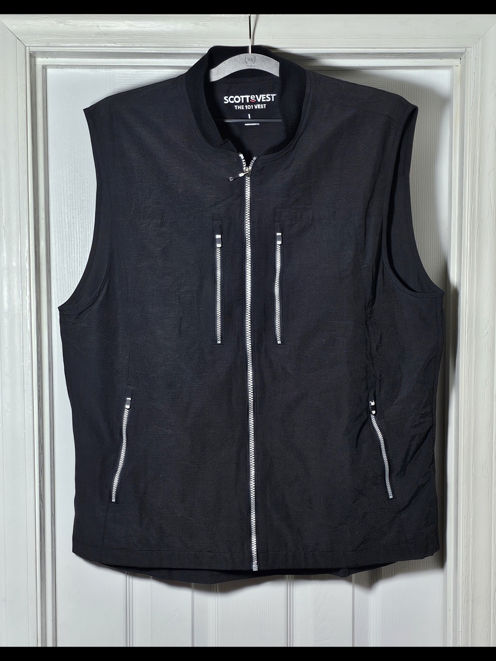 Scottevest The 101 Vest For Men Size Large Black Secure Pockets Travel Security